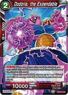 Dodoria, the Expendable TB3-011 card from Clash of Fates