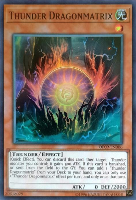 Thunder Dragonmatrix OP09-EN006 card from OTS Tournament Pack 9