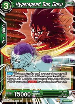 Hyperspeed Son Goku TB3-036 card from Clash of Fates