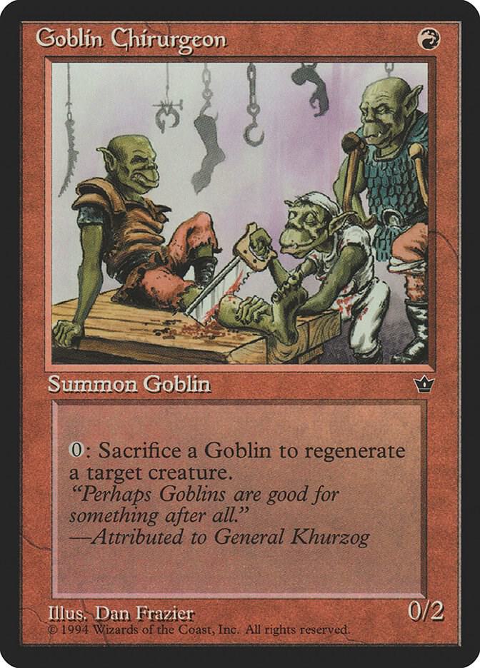 Goblin Chirurgeon (Frazier) card from Fallen Empires