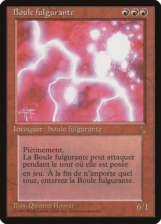 Ball Lightning (French) - "Boule fulgurante" card from Renaissance