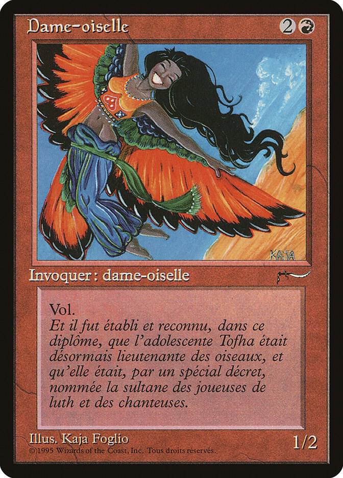Bird Maiden (French) - "Dame-oiselle" card from Renaissance