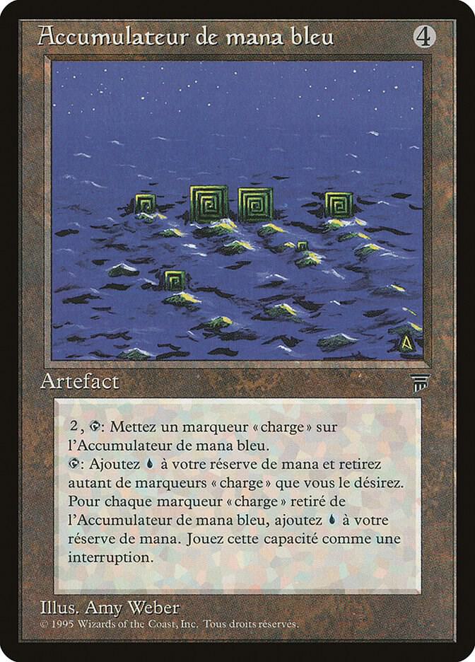 Blue Mana Battery (French) - "Accumulateur de mana bleu" card from Renaissance