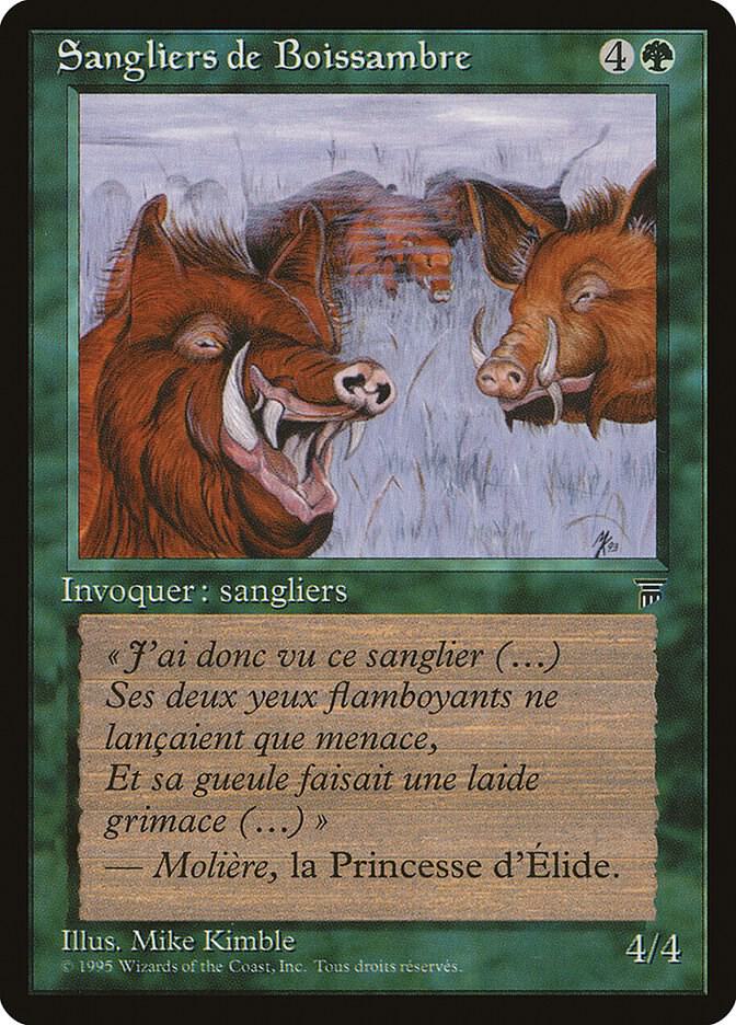 Durkwood Boars (French) - "Sangliers de Boissambre" card from Renaissance