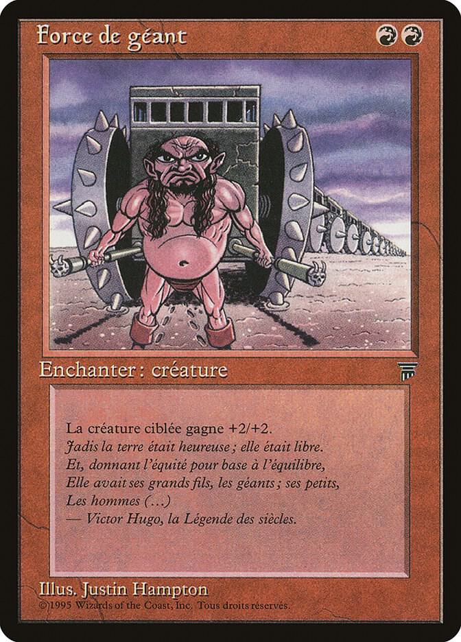 Giant Strength (French) - "Force de geant" card from Renaissance