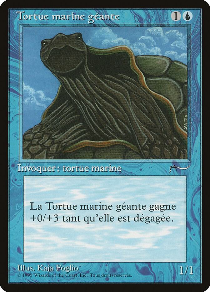 Giant Tortoise (French) - "Tortue marine geante" card from Renaissance