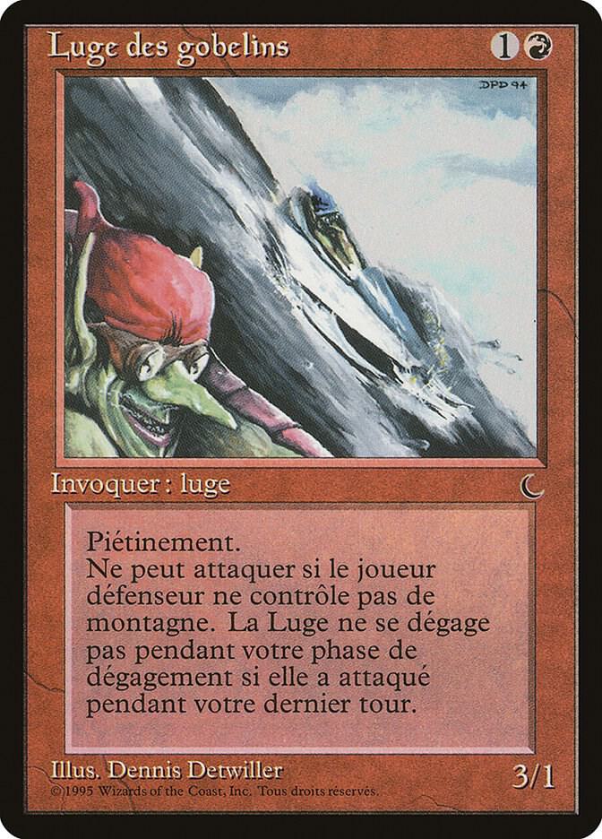 Goblin Rock Sled (French) - "Luge des gobelins" card from Renaissance
