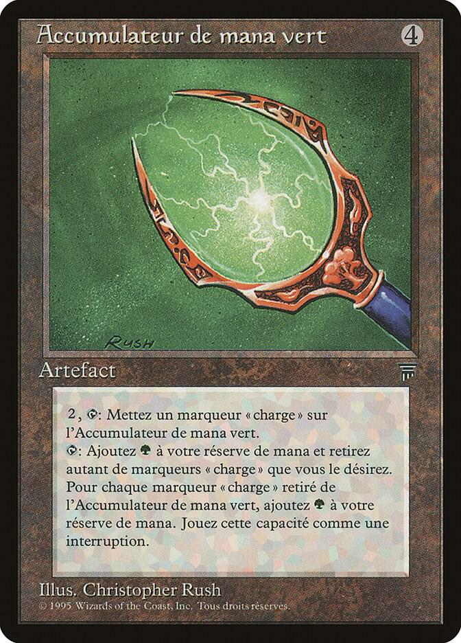Green Mana Battery (French) - "Accumulateur de mana vert" card from Renaissance