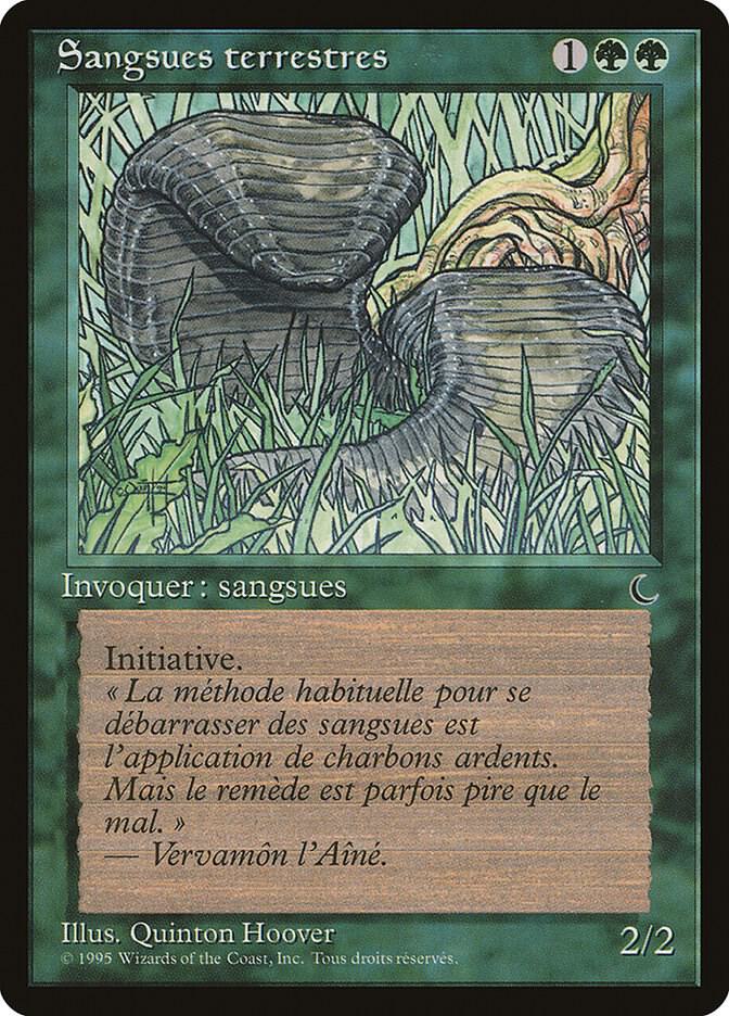 Land Leeches (French) - "Sangsues terrestres" card from Renaissance