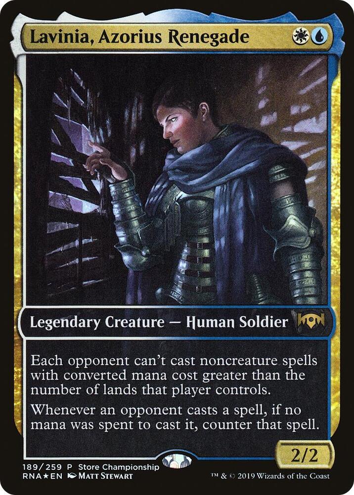 Lavinia, Azorius Renegade 189 card from Game Day & Store Championship Promos