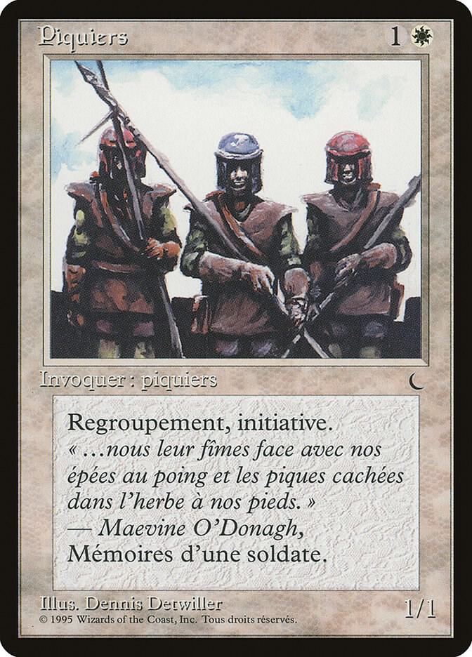 Pikemen (French) - "Piquiers" card from Renaissance