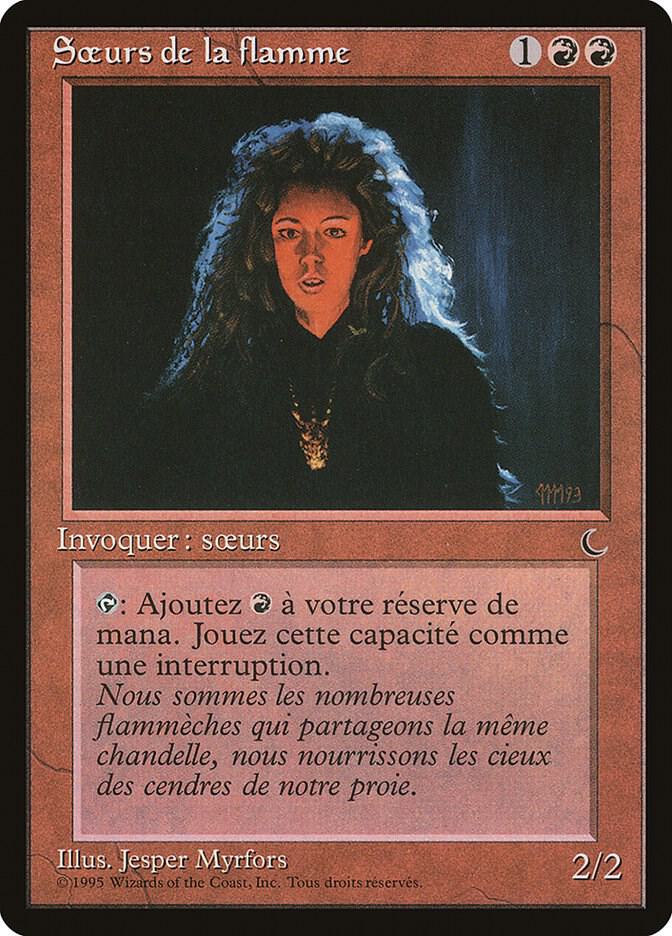 Sisters of the Flame (French) - "Sceurs de la flamme" card from Renaissance
