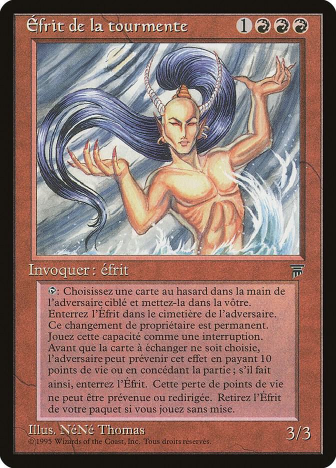 Tempest Efreet (French) - "Efrit de la tourmente" card from Renaissance