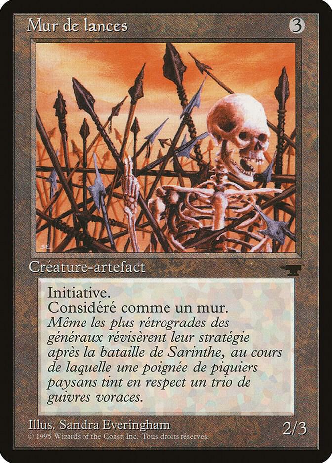 Wall of Spears (French) - "Mur de lances" card from Renaissance