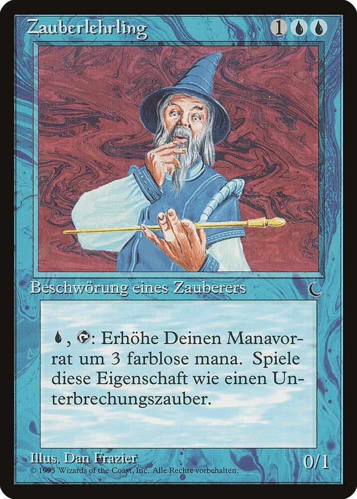 Apprentice Wizard (German) - "Zauberlehrling" card from Renaissance