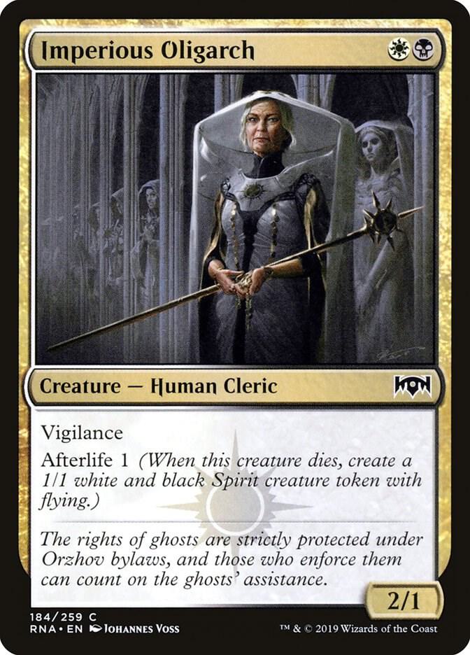 Imperious Oligarch 184 card from Ravnica Allegiance