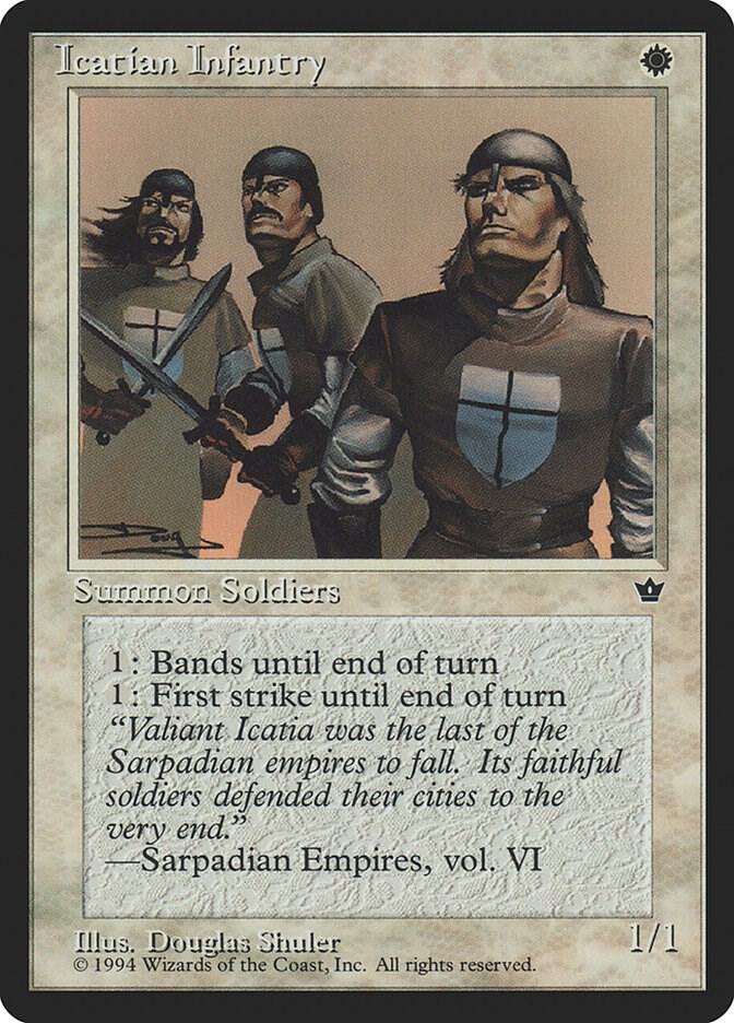 Icatian Infantry (Shuler) card from Fallen Empires