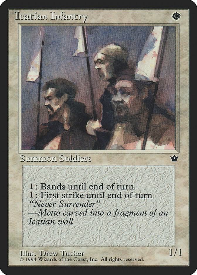 Icatian Infantry (Tucker) card from Fallen Empires