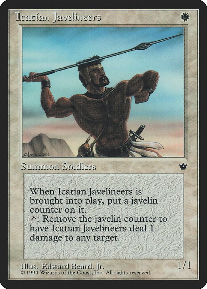Icatian Javelineers (Beard, Jr.) card from Fallen Empires