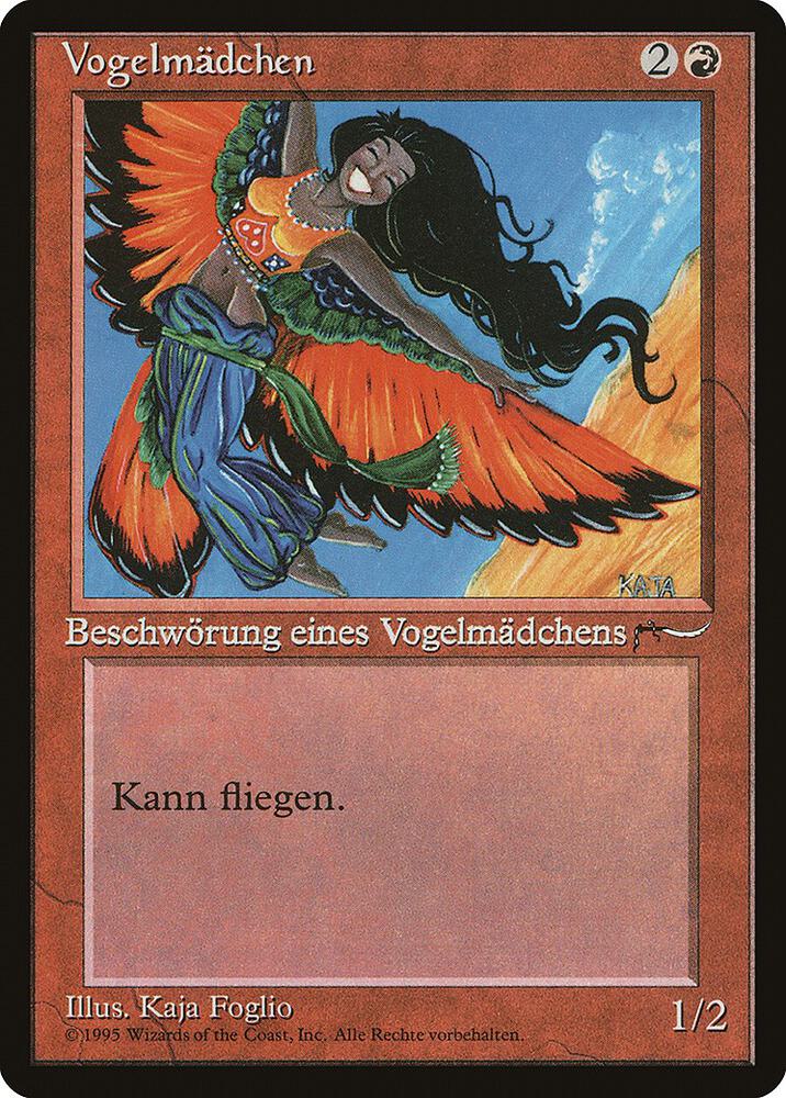Bird Maiden (German) - "Vogelmadchen" card from Renaissance