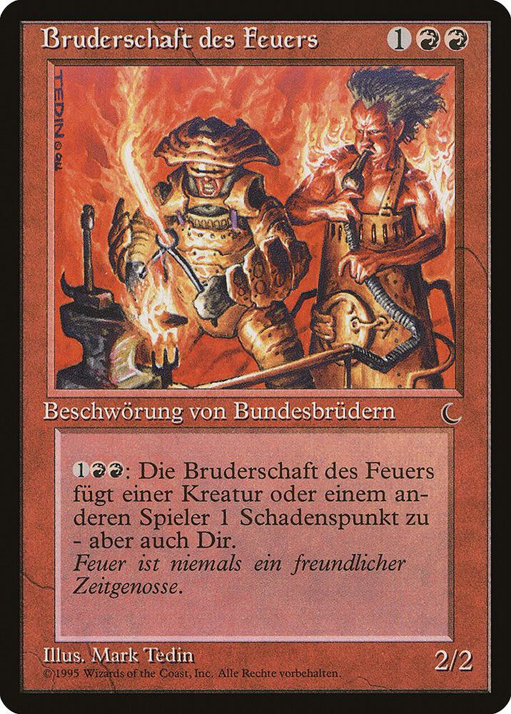 Brothers of Fire (German) - "Bruderschaft des Feuers" card from Renaissance