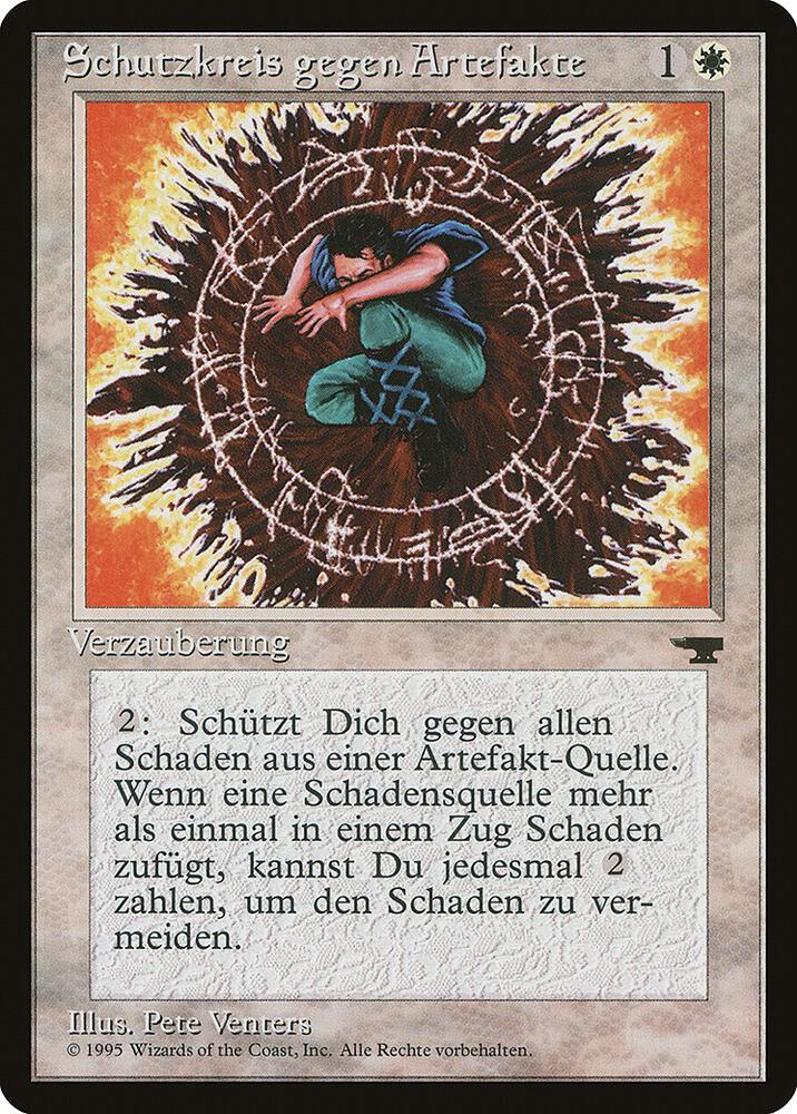 Circle of Protection: Artifacts (German) - "Schutzkreis gegen Artefakte" card from Renaissance