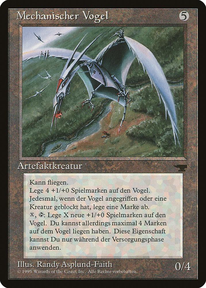 Clockwork Avian (German) - "Mechanischer Vogel" card from Renaissance