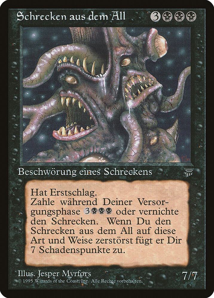 Cosmic Horror (German) - "Schrecken aus dem All" card from Renaissance
