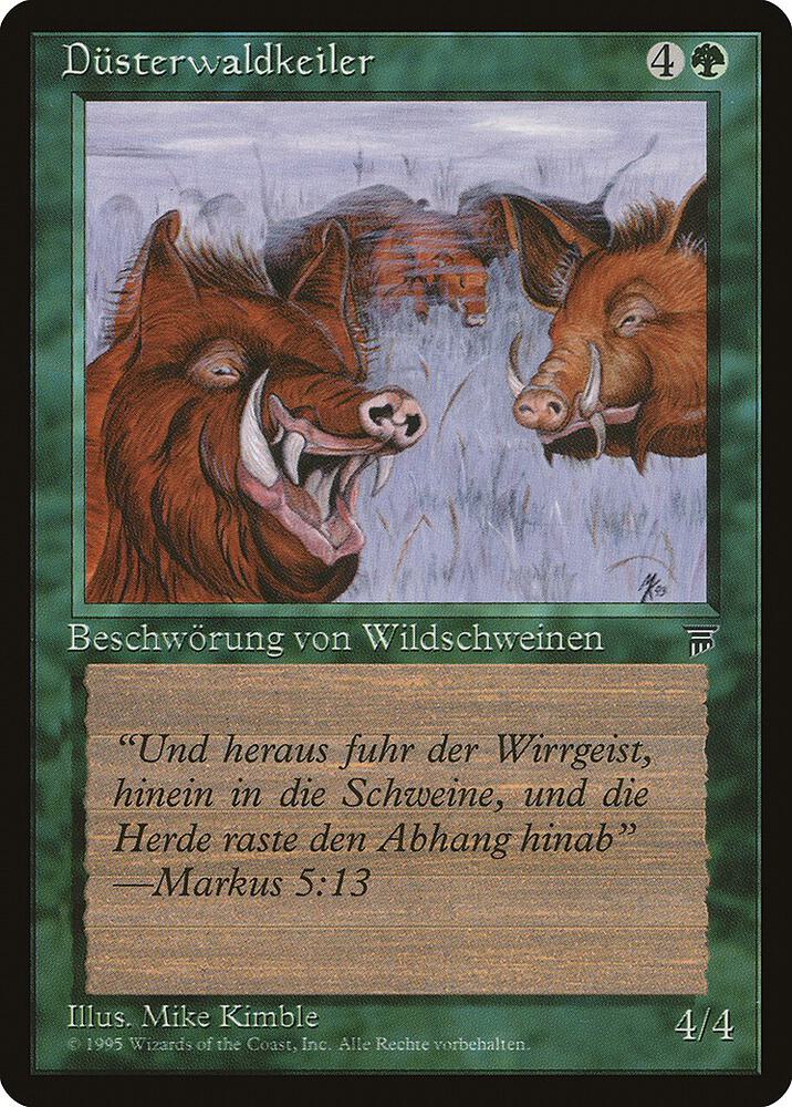 Durkwood Boars (German) - "Dusterwaldkeiler" card from Renaissance