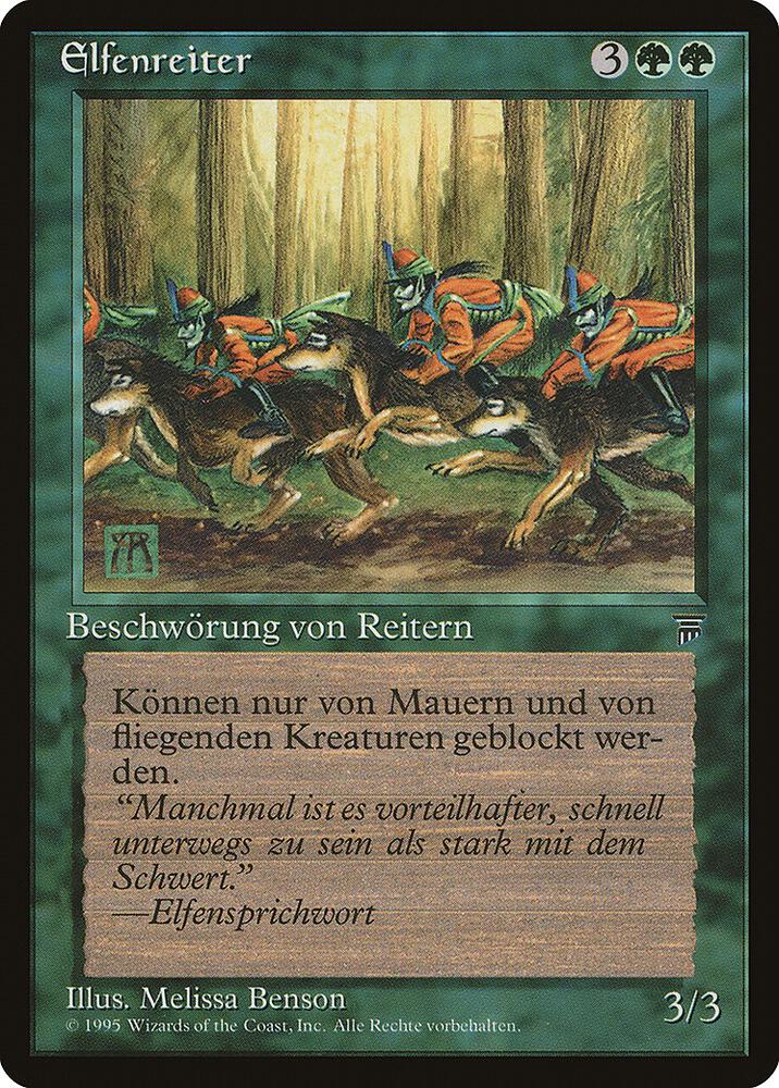 Elven Riders (German) - "Elfenreiter" card from Renaissance