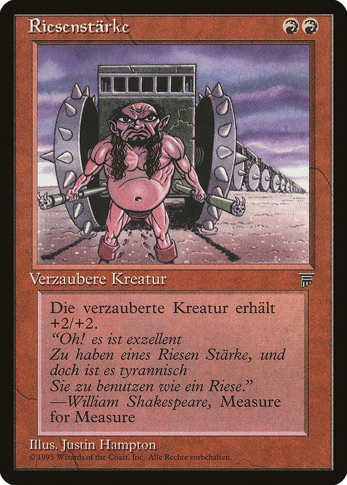Giant Strength (German) - "Riesenstarke" card from Renaissance