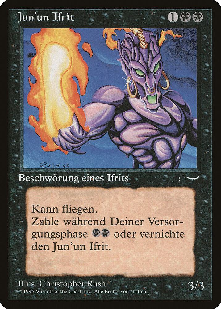 Junun Efreet (German) - "Jun'un Ifrit" card from Renaissance