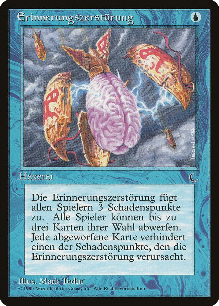 Mind Bomb (German) - "Erinnerungszerstorung" card from Renaissance