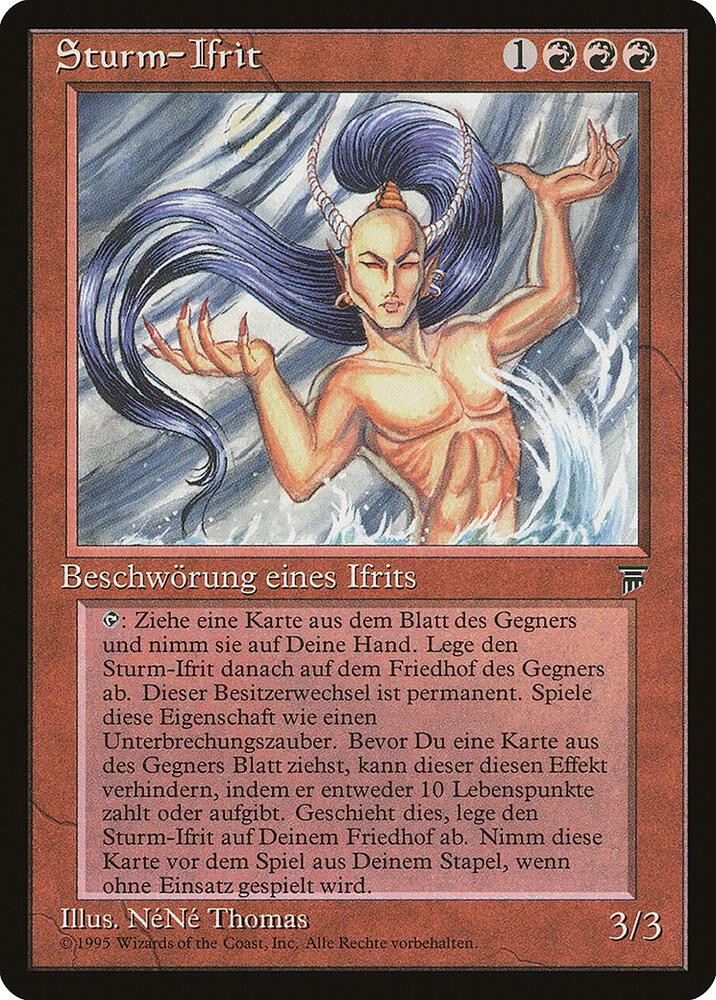 Tempest Efreet (German)- "Sturm-Ifrit" card from Renaissance