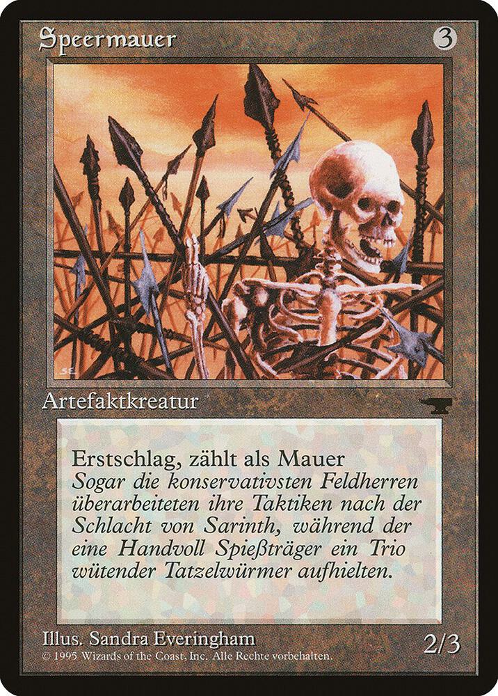 Wall of Spears (German) - "Speermauer" card from Renaissance