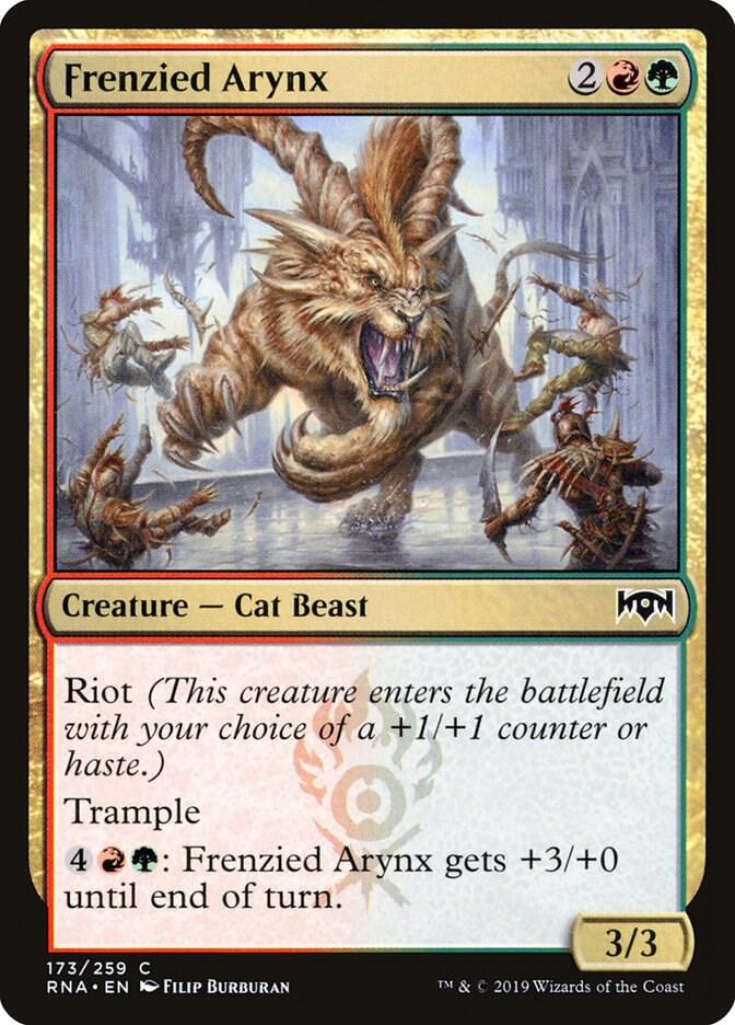 Frenzied Arynx 173 card from Ravnica Allegiance
