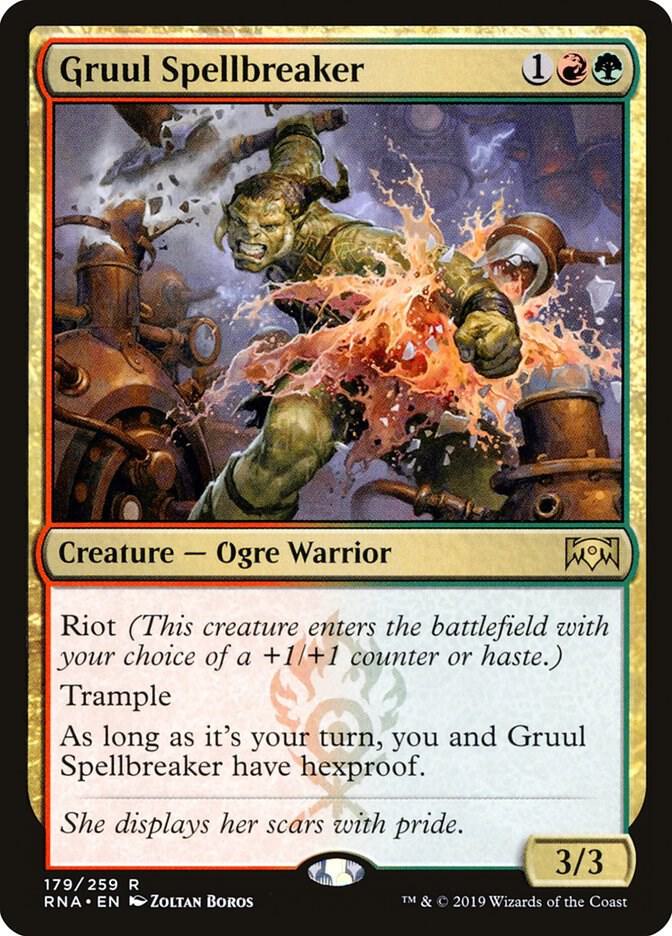 Gruul Spellbreaker 179 card from Ravnica Allegiance