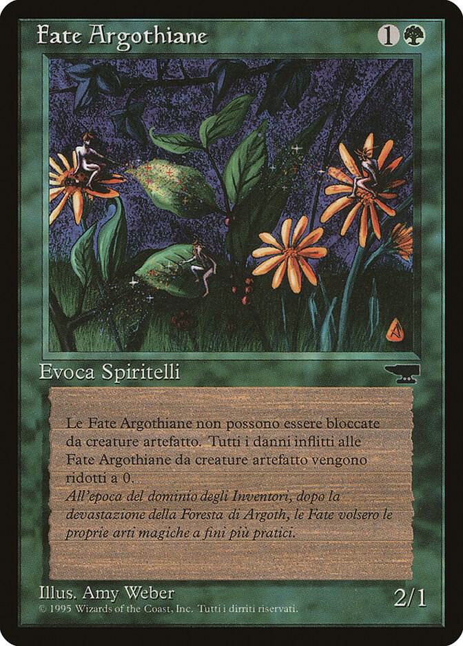 Argothian Pixies (Italian) - "Fate Argothiane" card from Renaissance