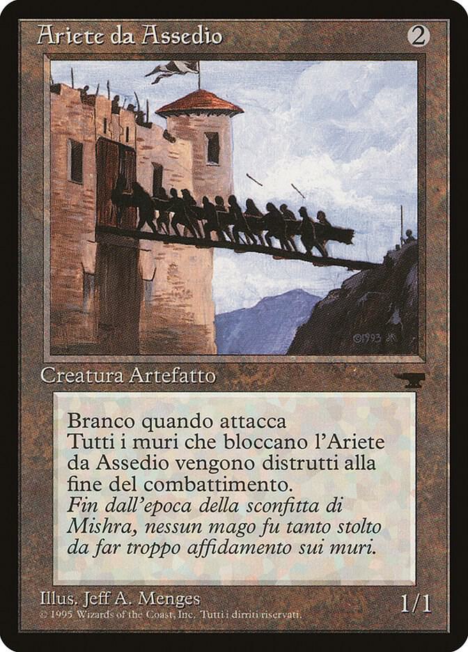 Battering Ram (Italian) - "Ariete da Assedio" card from Renaissance