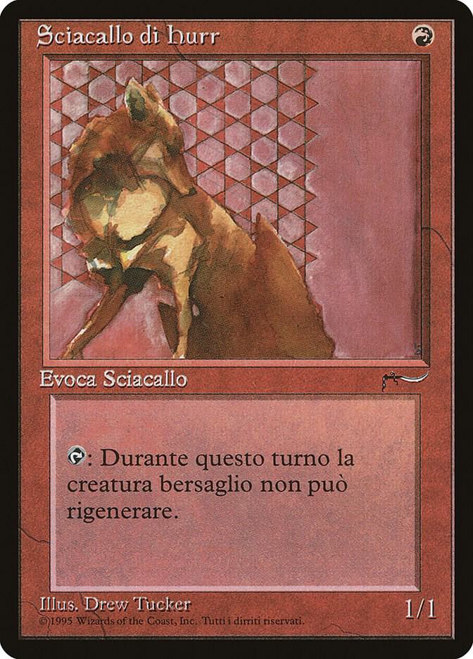 Hurr Jackal (Italian) - "Sciacallo di hurr" card from Renaissance