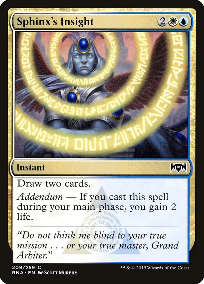 Sphinx's Insight 209 card from Ravnica Allegiance
