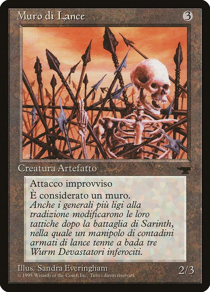 Wall of Spears (Italian) - "Muro di Lance" card from Renaissance
