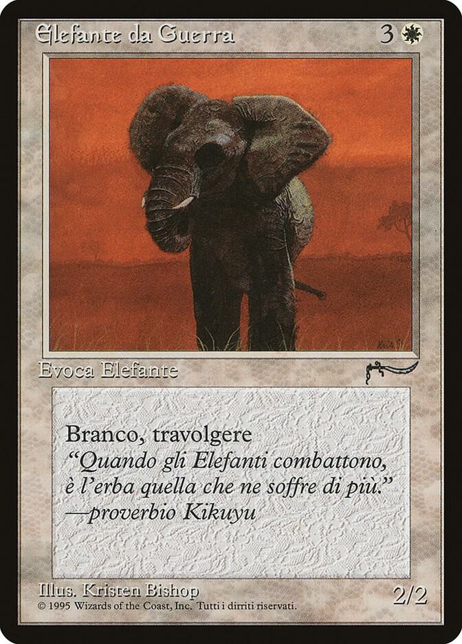 War Elephant (Italian) - "Elefante da Guerra" card from Renaissance
