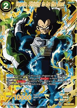 Vegeta, Striving to be the Best TB3-051 card from Clash of Fates