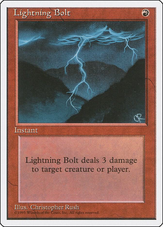 Lightning Bolt 226 card from Fourth Edition