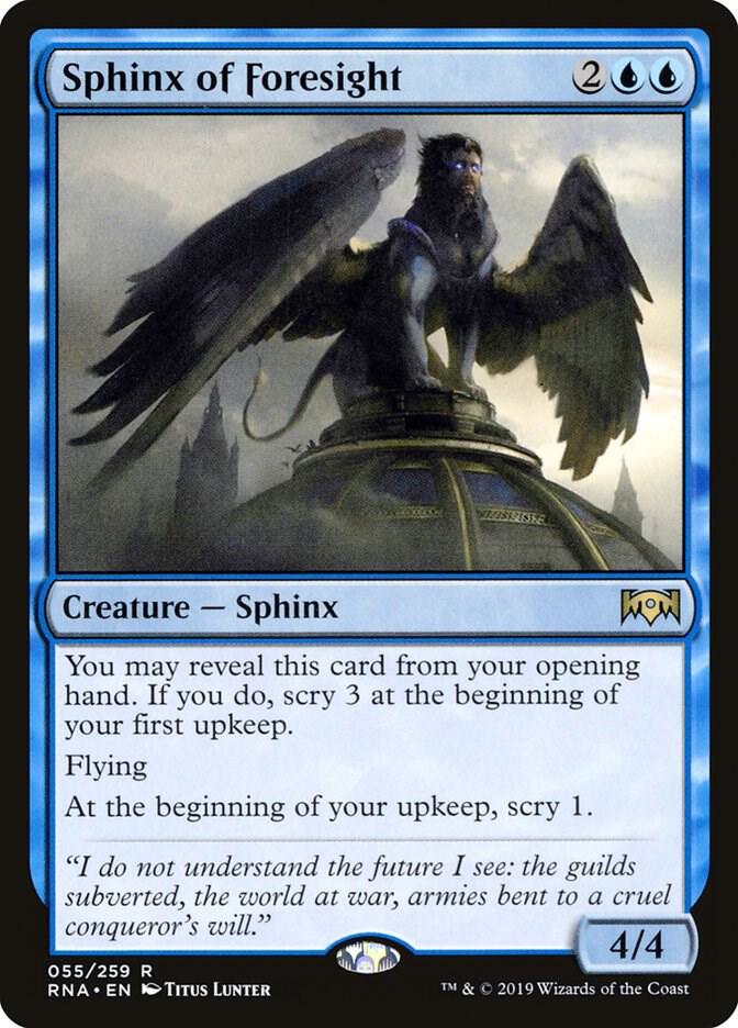 Sphinx of Foresight 55 card from Ravnica Allegiance