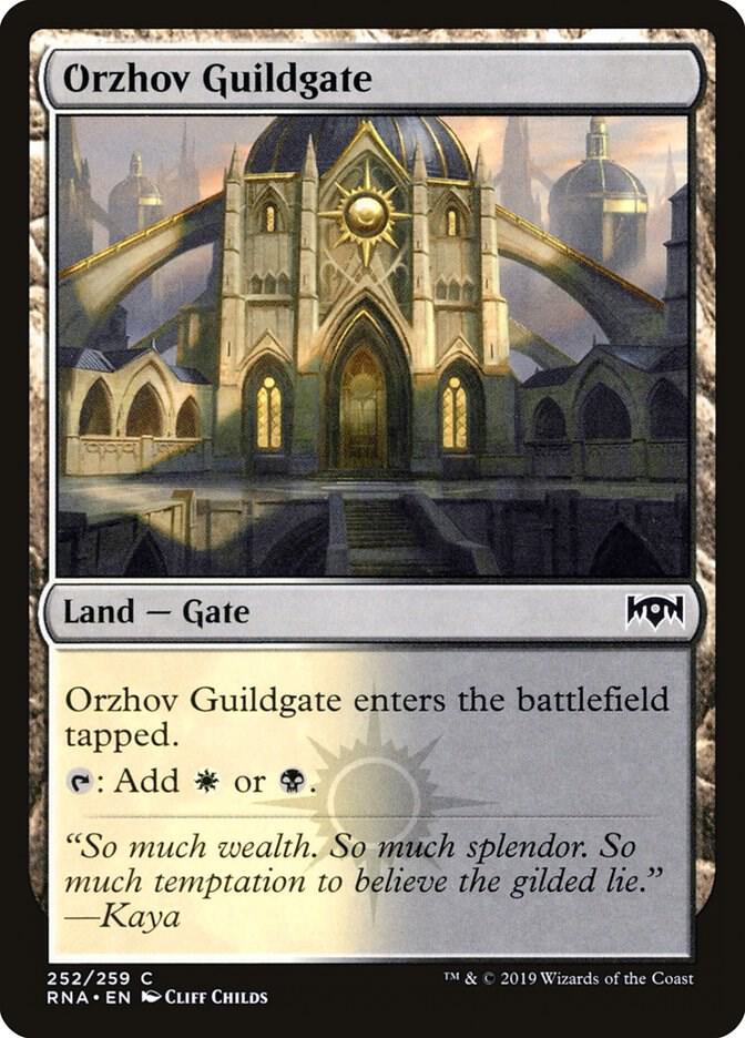 Orzhov Guildgate 252 card from Ravnica Allegiance