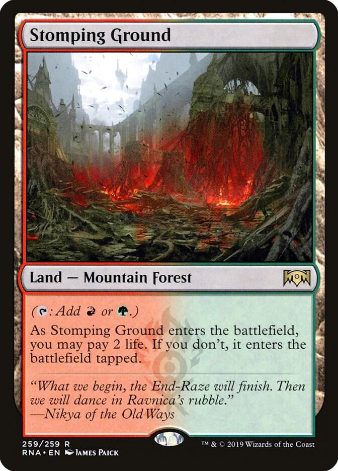 Stomping Ground 259 card from Ravnica Allegiance