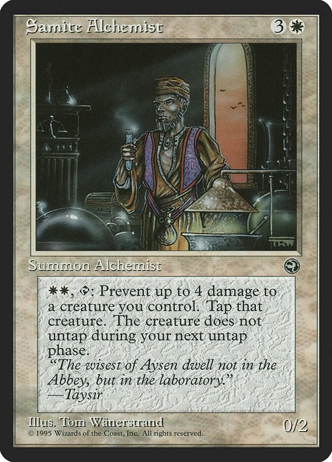 Samite Alchemist [Version 2] 13 card from Homelands