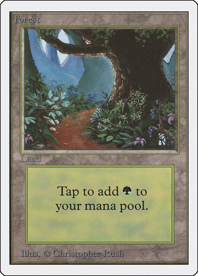 Forest (B) card from Unlimited Edition